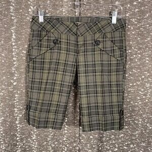 Vintage‎ Y2K Spacegirlz Plaid Bermuda Shorts Low Rise Grunge Junior's 3